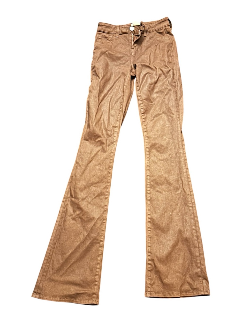 L'AGENCE Metallic Bronze Flared Jeans